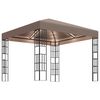 vidaXL Paviljong med ljusslinga LED 3x3 m taupe