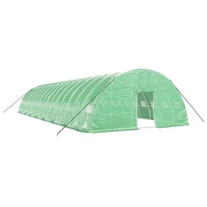 vidaXL V&auml;xthus med st&aring;lram gr&ouml;n 96 m&sup2; 16x6x2,85 m