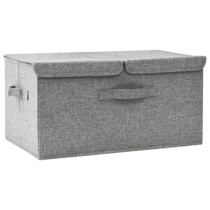 vidaXL F&ouml;rvaringsl&aring;da tyg 50x30x25 cm gr&aring;