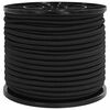 vidaXL Bungee-rep 10 mm Svart PP och gummi