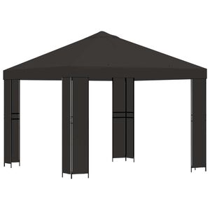 vidaXL Paviljong 3 x 3 m Antracit Polyester och St&aring;l 190 gsm