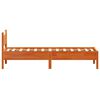 vidaXL S&auml;ngram utan madrass vaxad brun 90x200 cm massiv furu