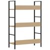 vidaXL Bokhylla 3 hyllor ek 60x27,6x90,5 cm konstruerat tr&auml;