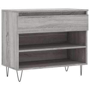 vidaXL Skosk&aring;p gr&aring; sonoma 70x36x60 cm konstruerat tr&auml;