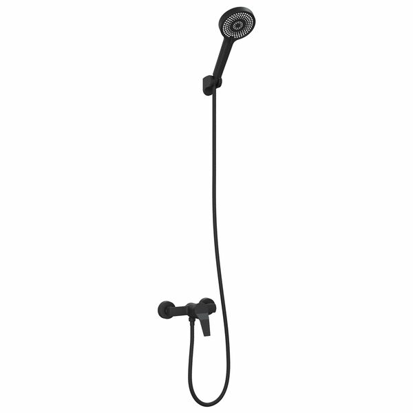 vidaXL Duschhuvud Set Svart G 1 / 2 tum M&auml;ssing