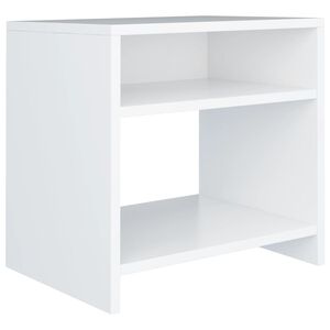 vidaXL S&auml;ngbord vit 40x30x40 cm konstruerat tr&auml;