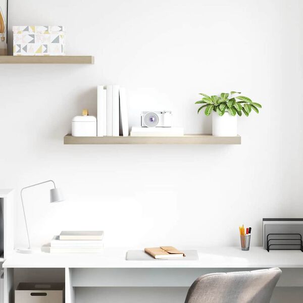 vidaXL Sv&auml;vande v&auml;gghylla ek 90x23,5x3,8 cm MDF