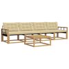 vidaXL Utomhussoffset 5 st Vit och Beige