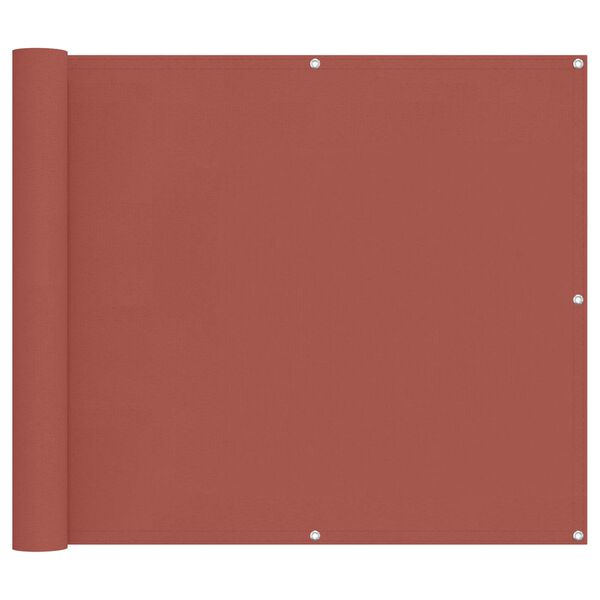 vidaXL Balkong Sk&auml;rm Terracotta 100 x 400 cm Oxford Tyg