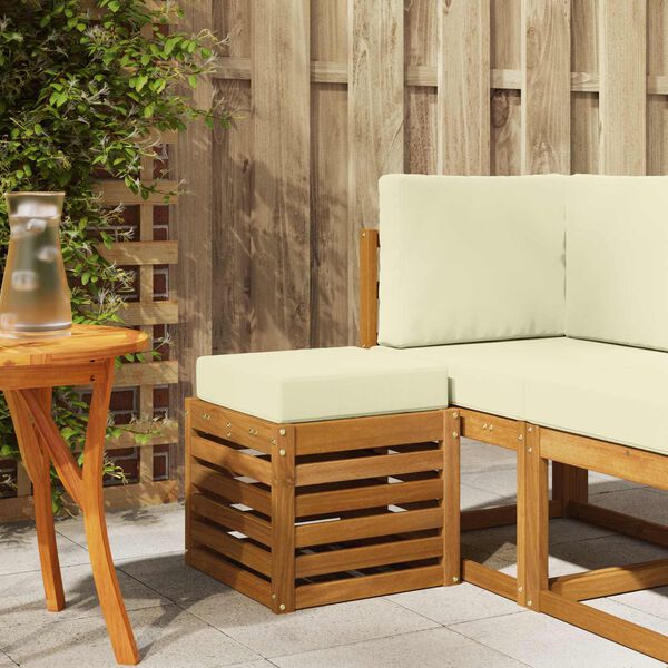 vidaXL Utomhuspall Massivt Akaciatr&auml; Naturf&auml;rg