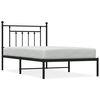 vidaXL S&auml;ngram med huvudgavel metall svart 100x190 cm