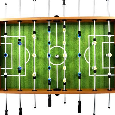 vidaXL Fotbollsbord stål 60 kg 140x74,5x87,5 cm ljusbrun och svart