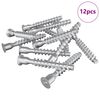 vidaXL Konfirmationsskruvar 12 pcs Silver &Oslash;7 x 50 mm Metall