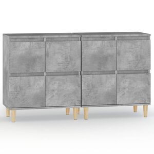 vidaXL Sk&auml;nk 2 st betonggr&aring; 60x35x70 cm konstruerat tr&auml;