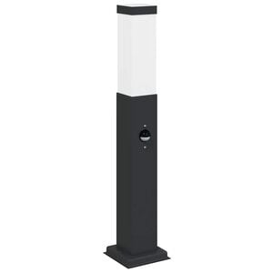 vidaXL Pollare med sensor 50 cm svart IP44