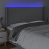 vidaXL S&auml;nggavel LED ljusgr&aring; 163x16x118/128 cm tyg