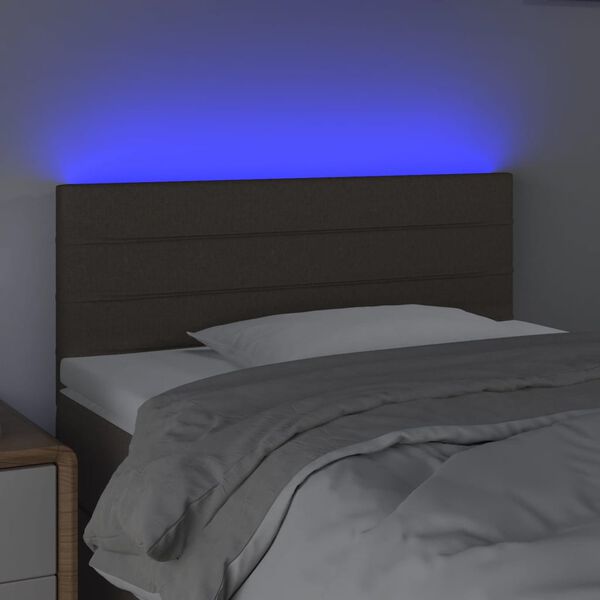 vidaXL S&auml;nggavel LED taupe 100 x 5 x 78/88 cm tyg