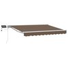 vidaXL Manuell markisram med LED-lampor Taupe 5 x 3 m