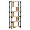 vidaXL Bokhylla 6 hyllplan sonoma-ek 76x32x192 cm konstruerat tr&auml;