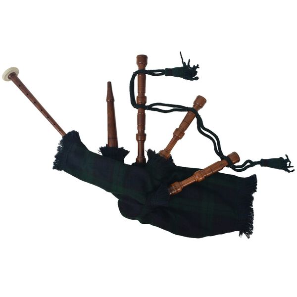 vidaXL S&auml;ckpipa f&ouml;r barn gr&ouml;n svart Watch tartan