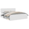 vidaXL S&auml;ngram med huvudgavel Vit 200 x 200 cm Massiv furu