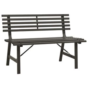 vidaXL Tr&auml;dg&aring;rdsb&auml;nk 110 cm st&aring;l svart