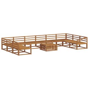 vidaXL Utomhussoffset 11 pcs Naturf&auml;rg Massivt Akaciatr&auml;