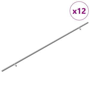 vidaXL Sk&aring;phandtag 12 st Silver 900 mm Rostfritt st&aring;l