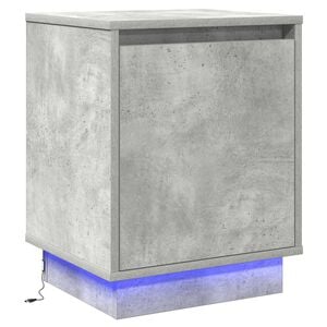 vidaXL Nattduksbord Betonggr&aring; 39 x 34,5 x 50 cm Konstruerat tr&auml;