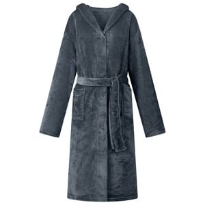 vidaXL Badr&auml;kt Hoodie M&ouml;rkbl&aring; S Flanell