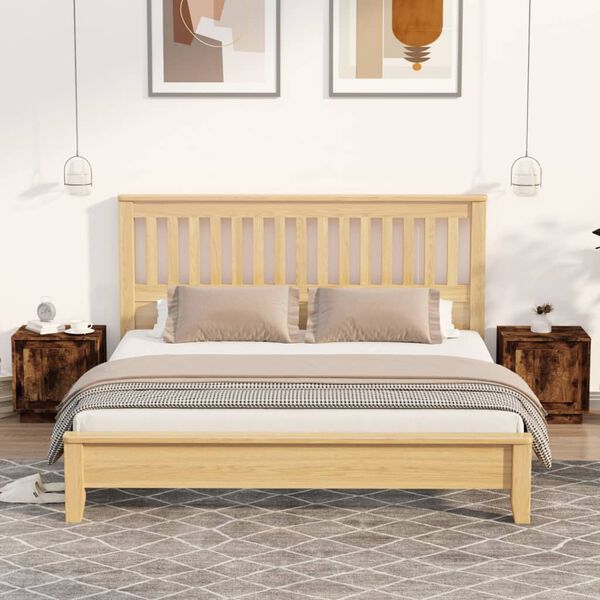 vidaXL S&auml;ngbord 2 st r&ouml;kf&auml;rgad ek 44x35x45 cm konstruerat tr&auml;