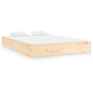 vidaXL S&auml;ngram utan madrass massivt tr&auml; 140x200cm