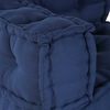 vidaXL Modulär soffa 3 pcs Indigo tyg