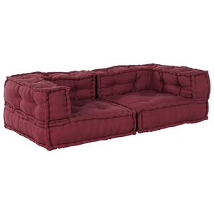 vidaXL 2-sits modulsoffar&ouml;dbrun 140x70x36 tyg