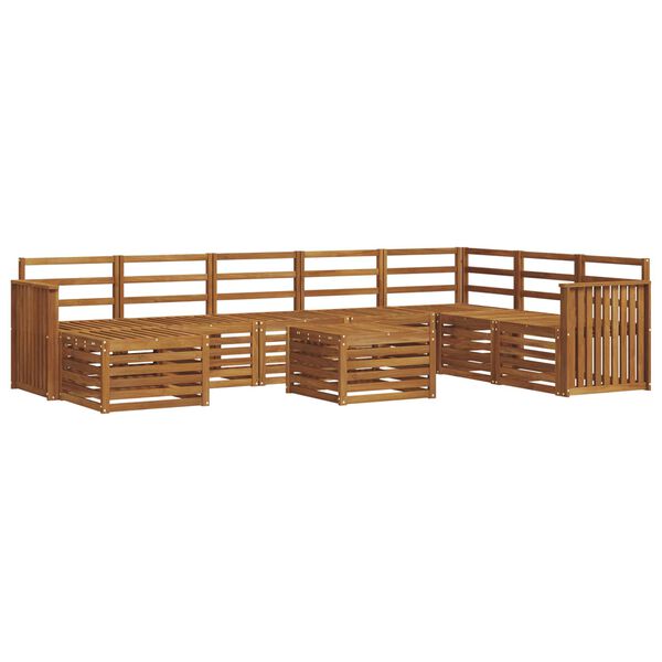 vidaXL Soffgrupper Naturf&auml;rg Massivt Akaciatr&auml;