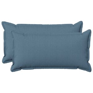 vidaXL Kudd&ouml;verdrag 2 st HOUTEN Jeansbl&aring; 40 x 80 cm Faux Linne