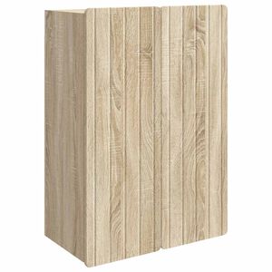 vidaXL V&auml;ggmonterat sk&aring;p Sonoma-ek 66 x 34,5 x 92 cm Konstruerat tr&auml;