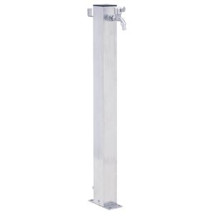 vidaXL Vattenpost 100 cm rostfritt st&aring;l fyrkantig