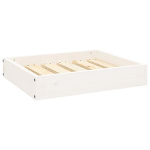 vidaXL Hundb&auml;dd vit 51,5x44x9 cm massiv furu