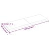vidaXL Bordsskiva mörkbrun 180x60x(2-6) cm massivt trä levande kant