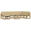 vidaXL Utomhussoffset 9 st Vit och Beige