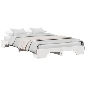 vidaXL S&auml;ngram Vit 120 x 190 cm Massiv furu