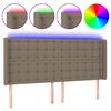 vidaXL S&auml;nggavel LED taupe 183x16x118/128 cm tyg