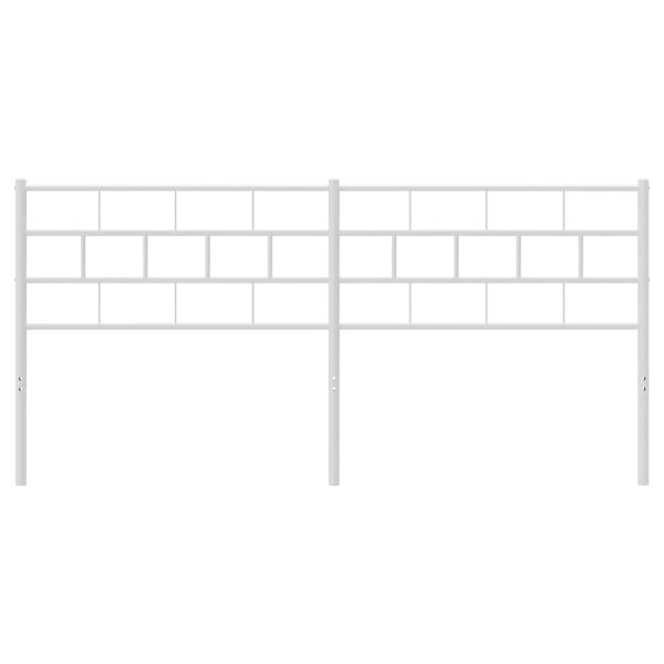 vidaXL Huvudgavel metall vit 180 cm