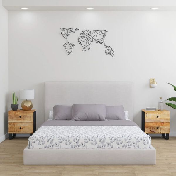 vidaXL Nattduksbord 2 st 40x33x46 cm massivt mangotr&auml;