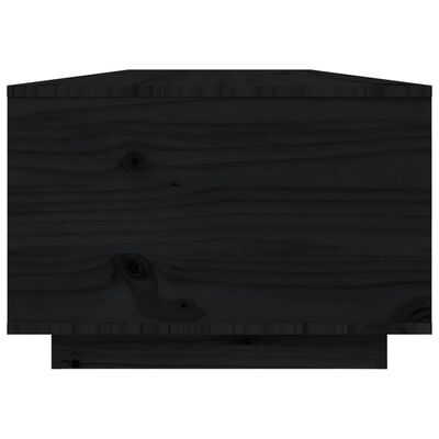 vidaXL Soffbord svart 80x50x35,5 cm massiv furu