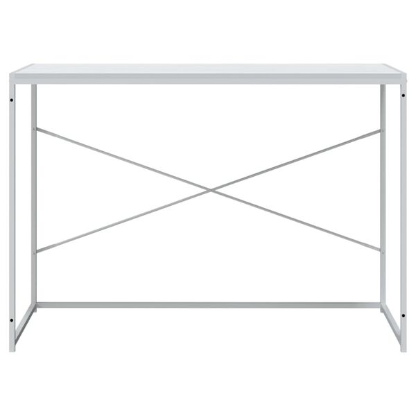 vidaXL Datorbord vit 110x60x70 cm spånskiva