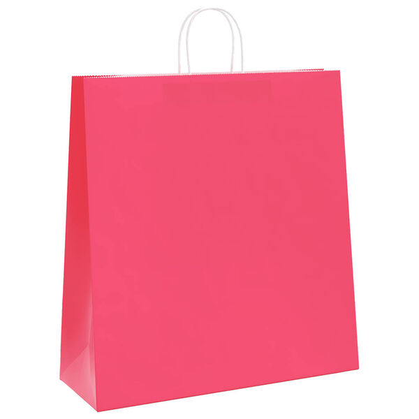 vidaXL Pappersp&aring;sar 250 st med handtag rosa 45x17x48 cm