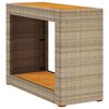 vidaXL Tr&auml;dg&aring;rdsbord med tr&auml;skiva beige 100x40x75 cm konstrotting