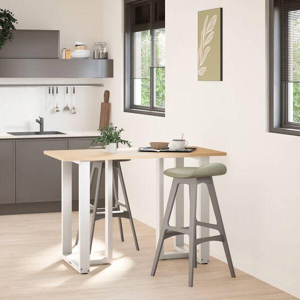 vidaXL Barbordsben T-formade 2 st vita 60x35x(90-91) cm st&aring;l